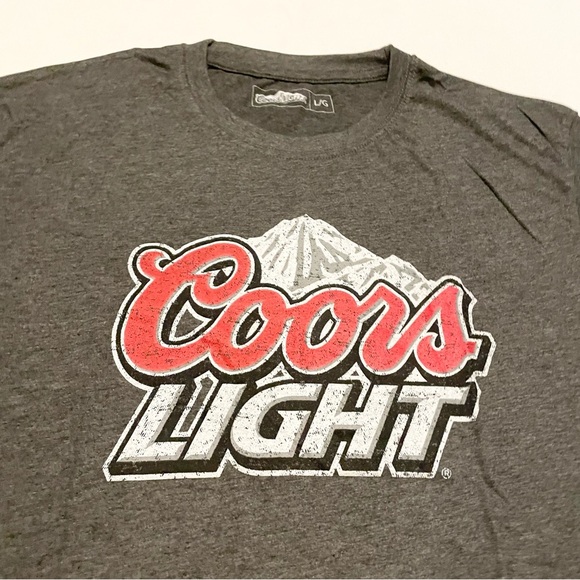 Coors Light Beer Logo Shirt Mountain Rockies Mens Large Tshirt - Picture 9 of 16